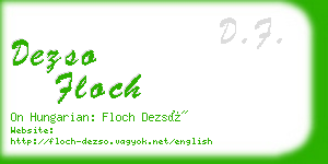 dezso floch business card